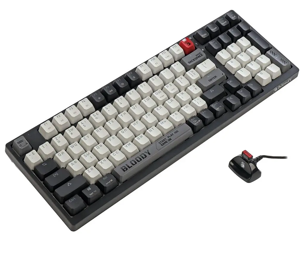 Клавіатура Bloody A4Tech WS98 Grey White (WS98 (Grey)) - фото 4