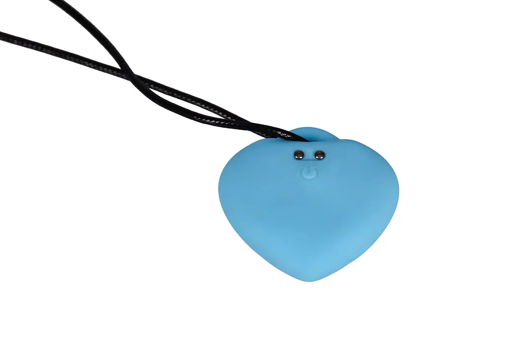 Мінівібратор "Сердечко" FairyGasm PleasureStone blue, 9 режимів, на шнурку - фото 3