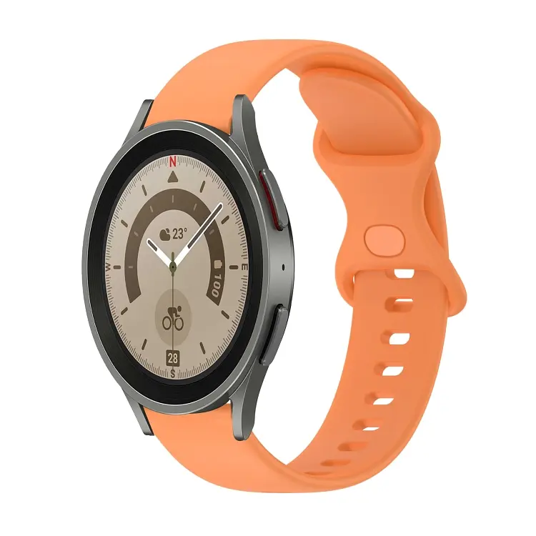 Ремінець силіконовий для смарт-годин BeWatch Amazfit універсальний 20 мм Помаранчевий (101N3L03.2) - фото 6