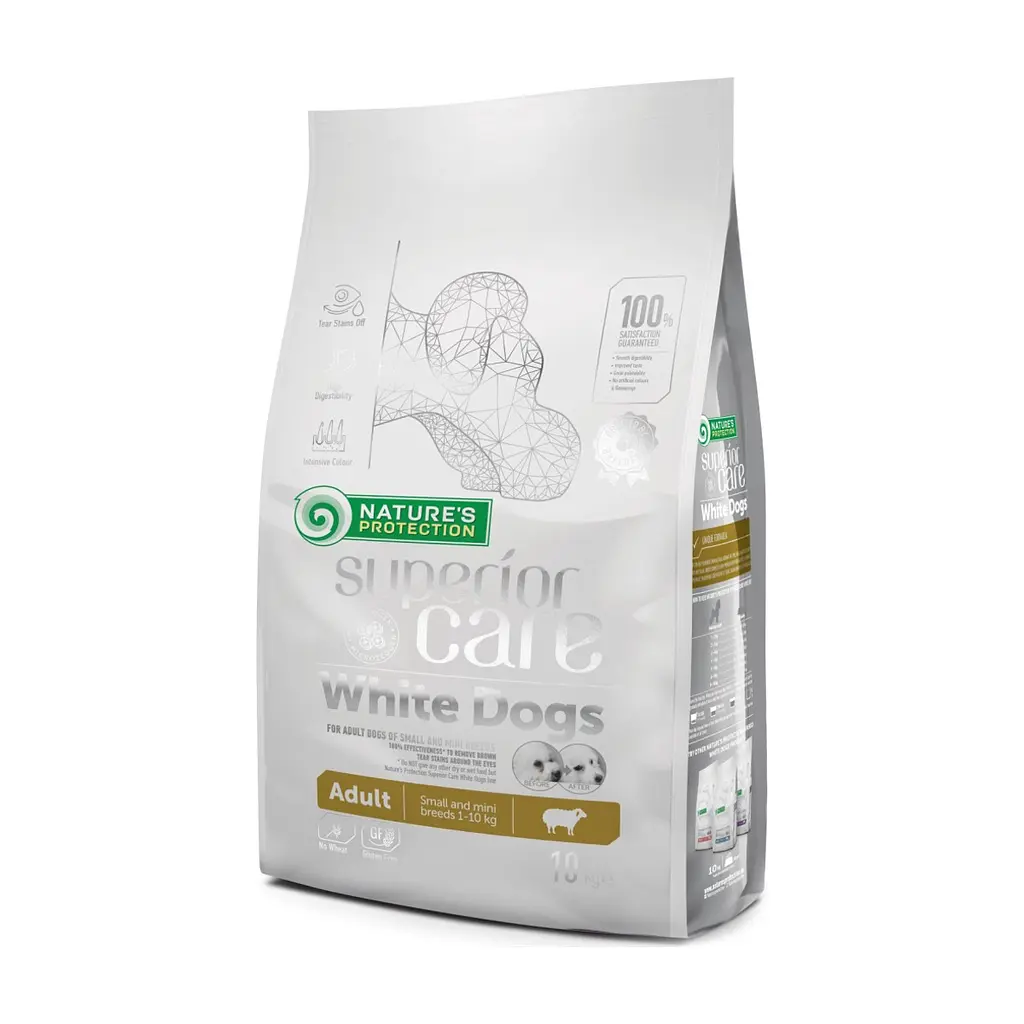 Сухий корм для собак Nature's Protection Superior Care White Dogs Adult Small and Mini Breeds 10 кг (NPSC45664)