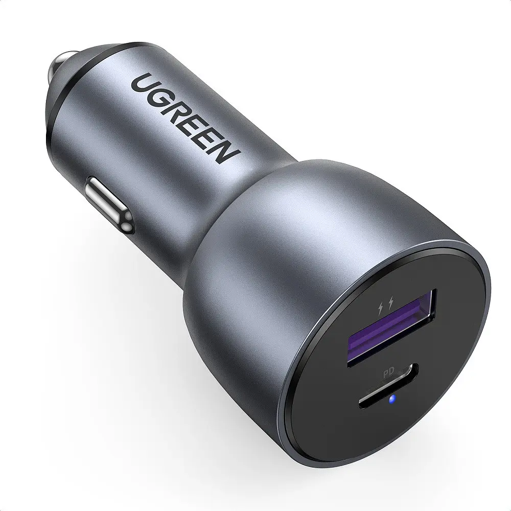 Автомобільний зарядний пристрій UGREEN CD213 2-Port Fast Car Charger сірий - фото 3