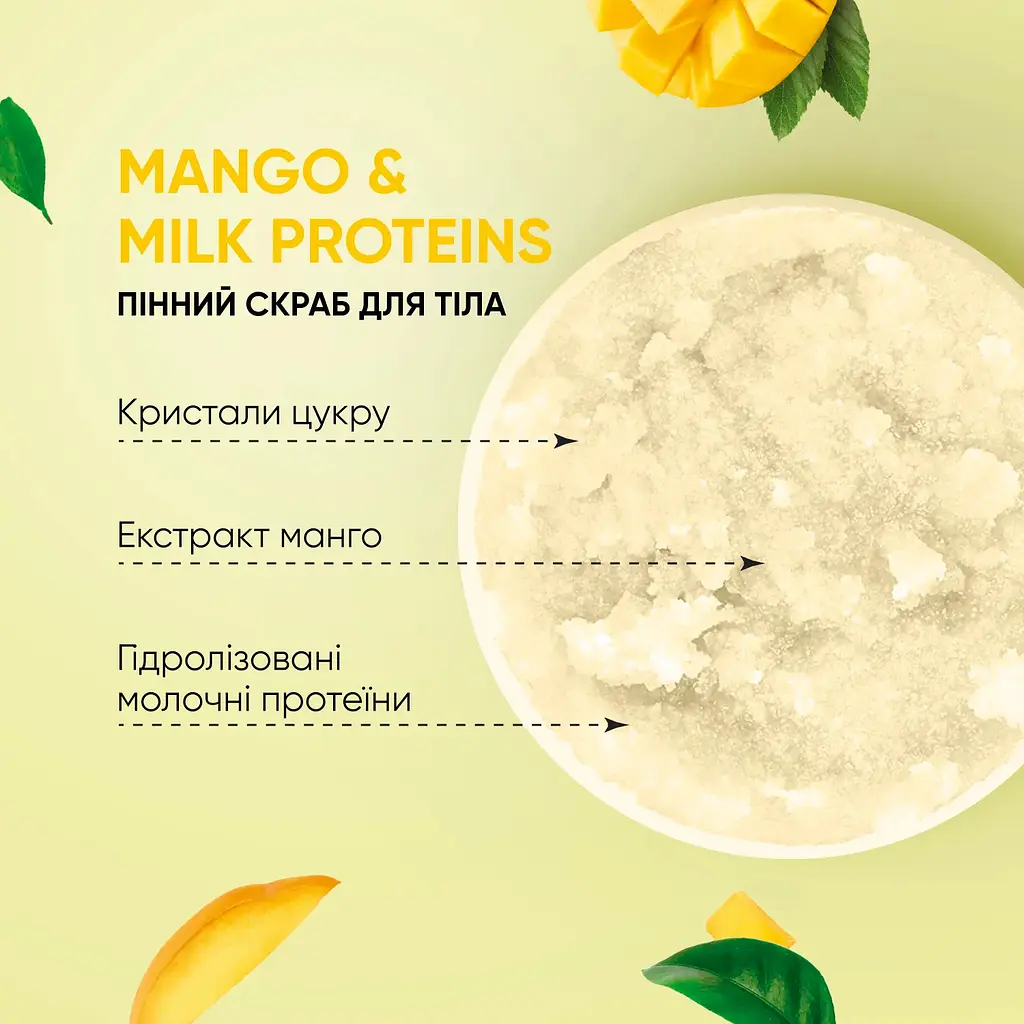 Скраб для тела пенный Манго-Молочные протеины Tink 330 г - фото 6