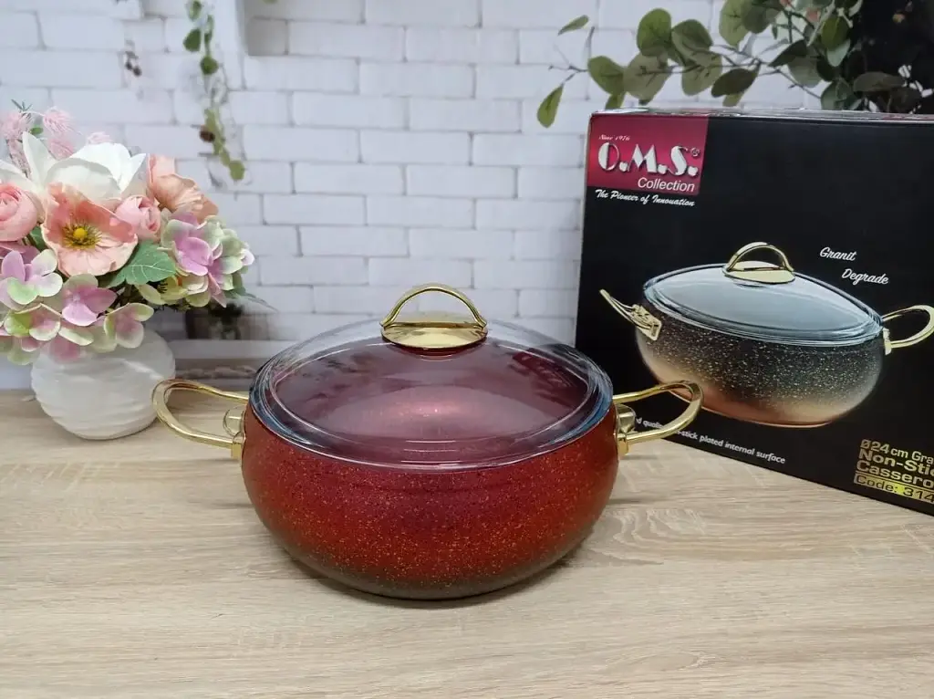 Каструля O.M.S. Collection 3141-24 см 4,5л Red - фото 7