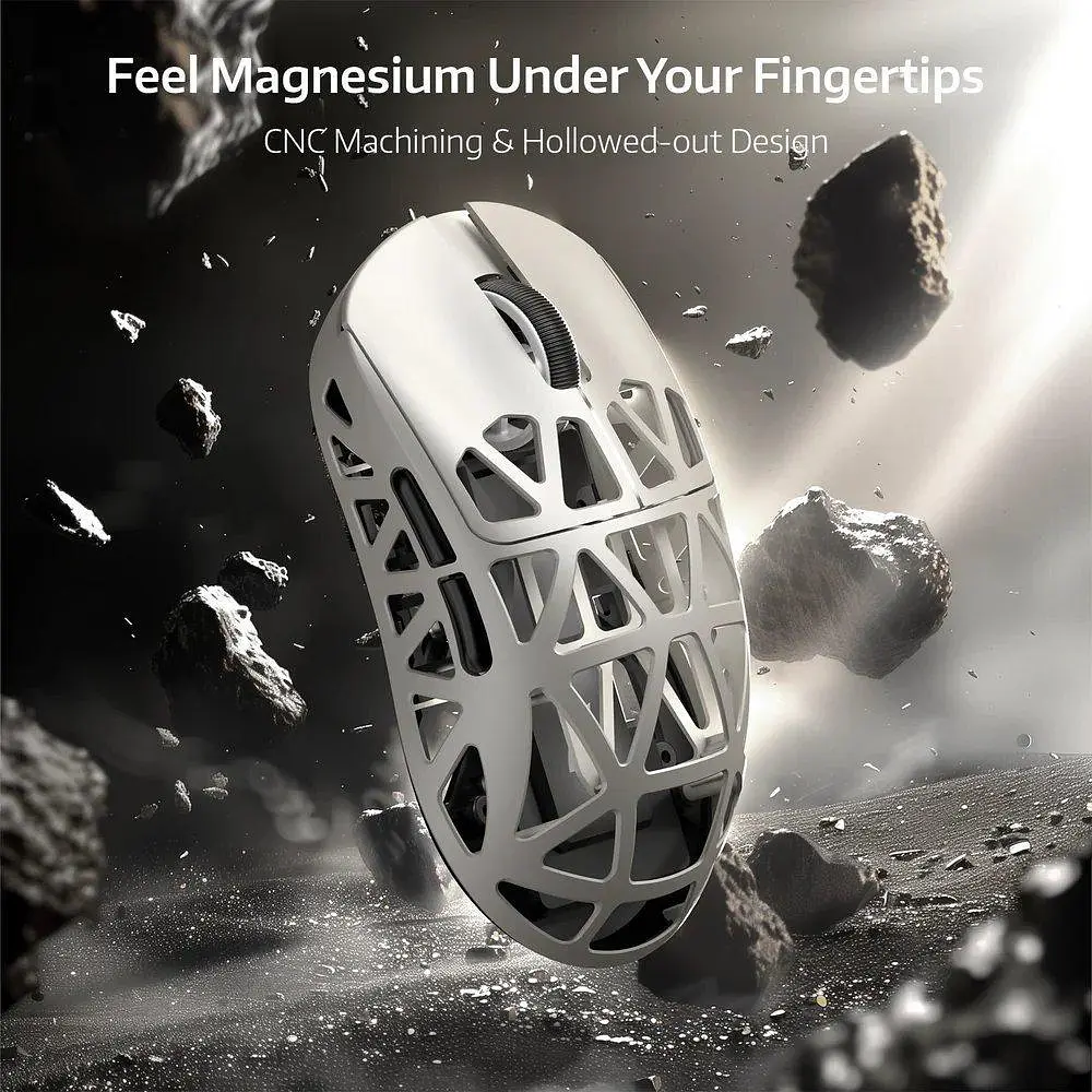 Мышь Attack Shark R2 Magnesium Alloy 8K (AS-6972792470375-W) White (G-000003833) - фото 8
