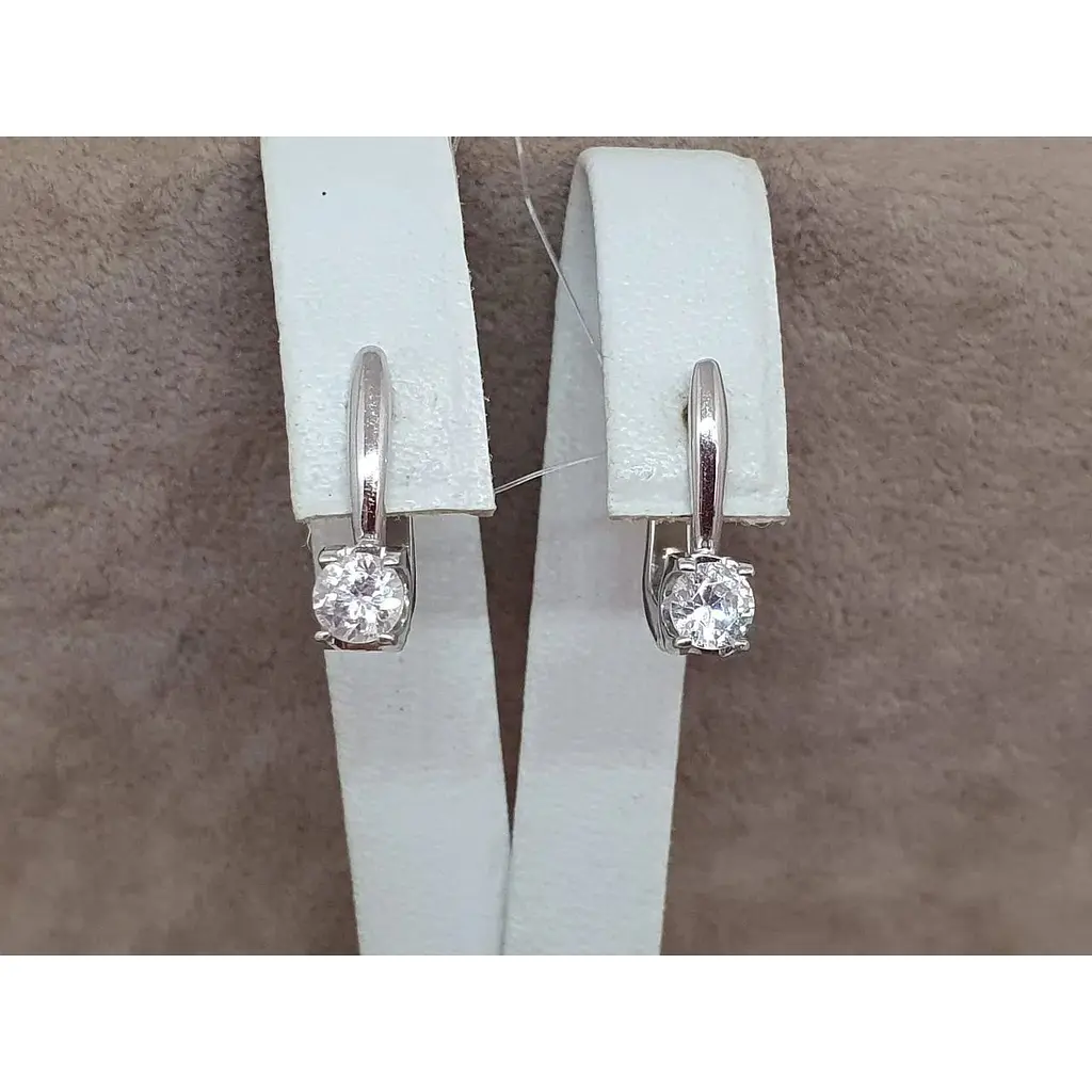 Золоті сережки Qvaliz з фіанітами. 50200688Б - фото 4