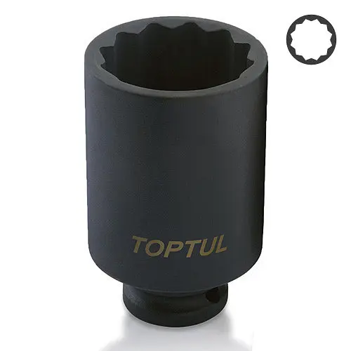 Головка ударна довга 1/2" 32мм 12-гранна Toptul hoz0009302 - фото 2
