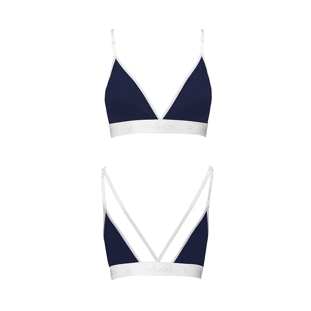 Спортивний топ з подвійними бретелями Passion PS007 TOP XL, navy blue - фото 5
