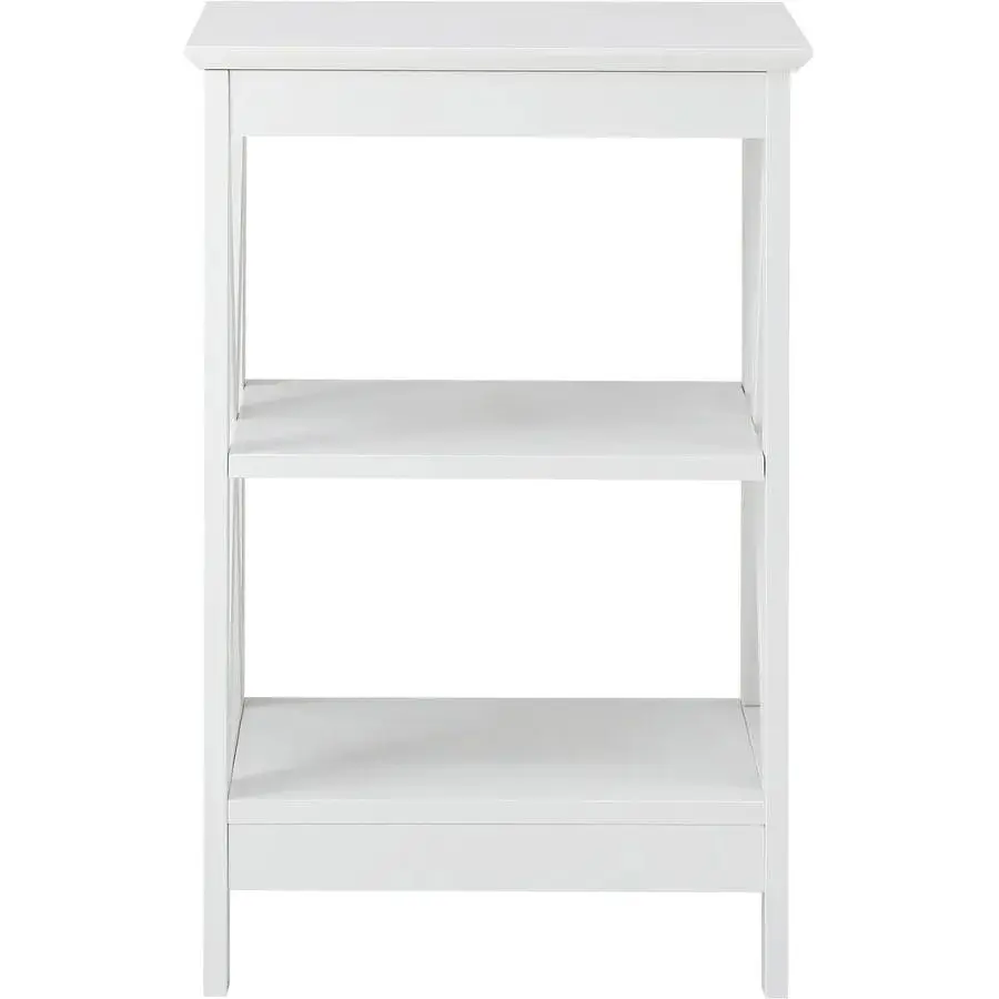Стеллаж Chomik Holly с двумя деревянными полками белый - фото 6