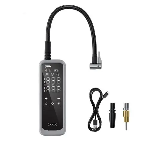 Автокомпресор XO CZ018 Intelligent Portable 5000mAh Wireless Inflation Pump 22 Cylinder Block Чорний - фото 7