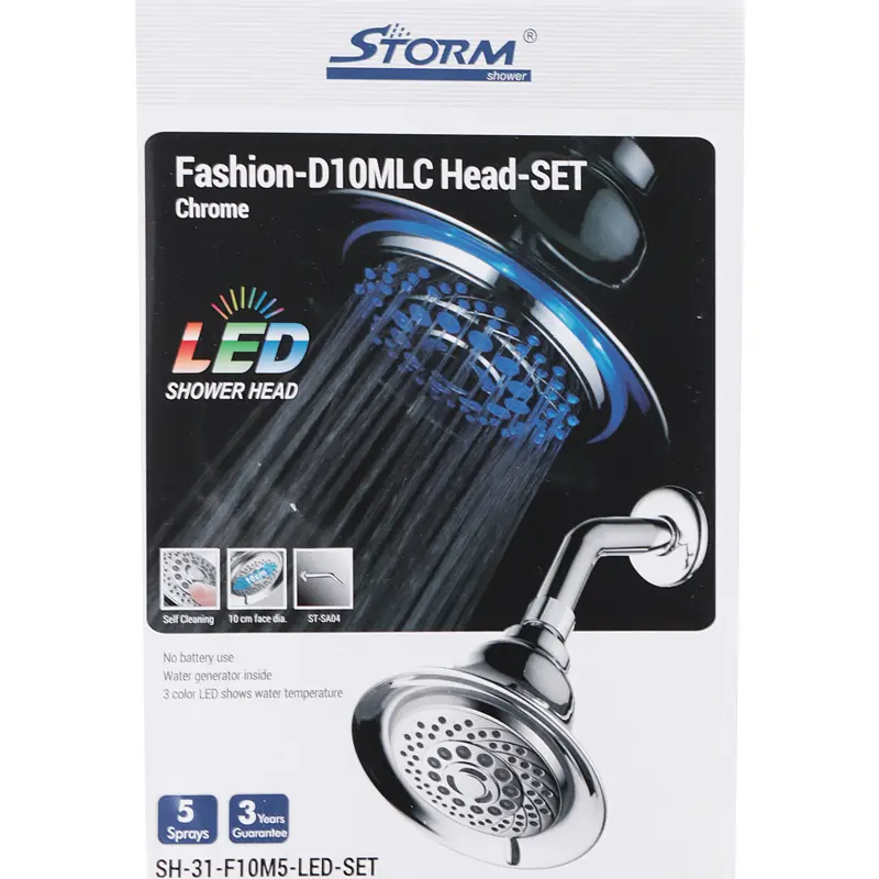 Верхній душ Storm SH-31-F10M5-LED-Set ST0019, Хром - фото 2
