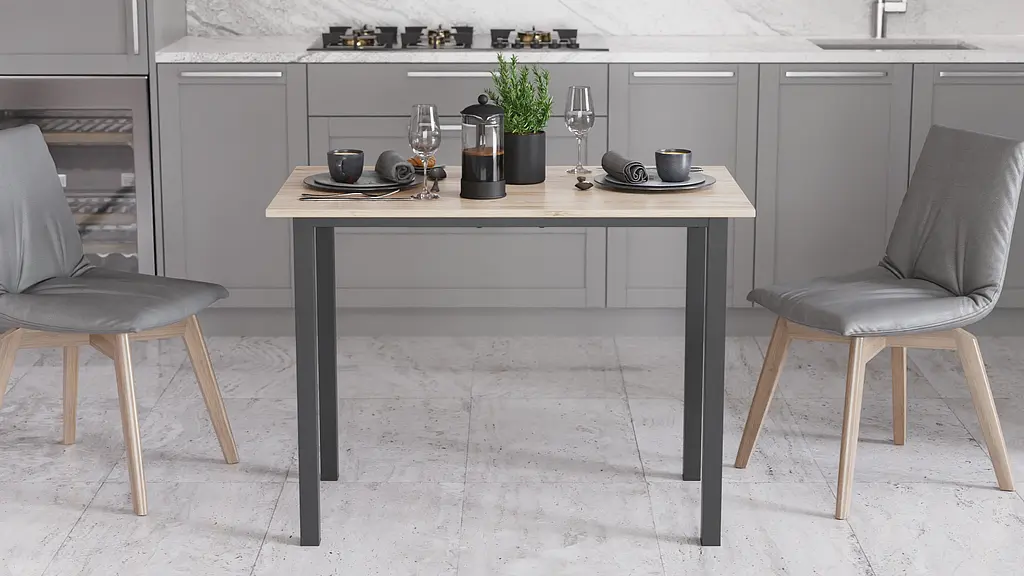 Стіл універсальний Knap Ferrum-decor 750x1200x700 Чорний метал ДСП Дуб Сан-Марино 16 мм (FRD-106371) - фото 2