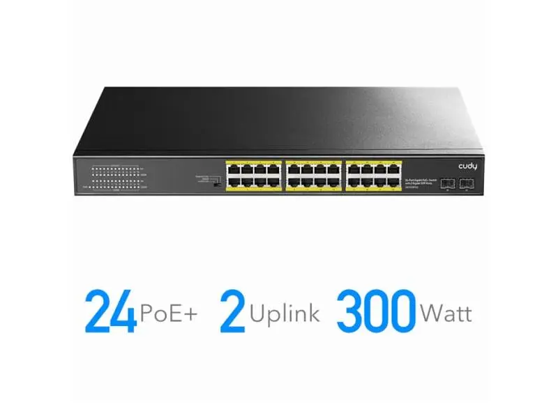 Комутатор CUDY GS1028PS2 некерований - фото 2