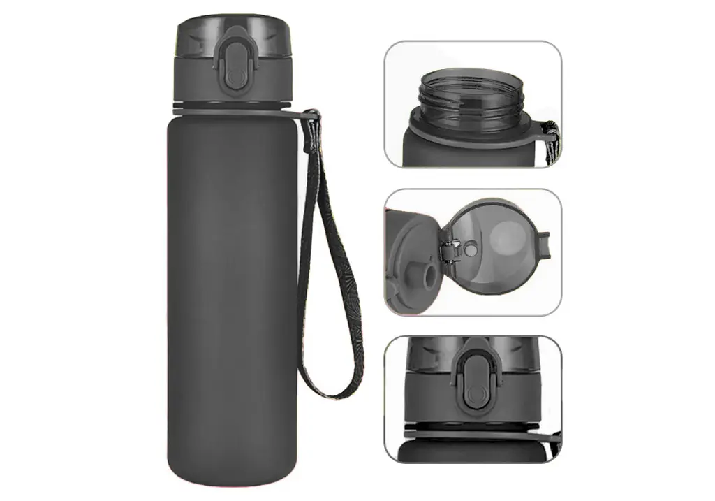 Пляшка для води EasyFit AquaFlow 600 мл чорна (EF-7003-BK) - фото 2