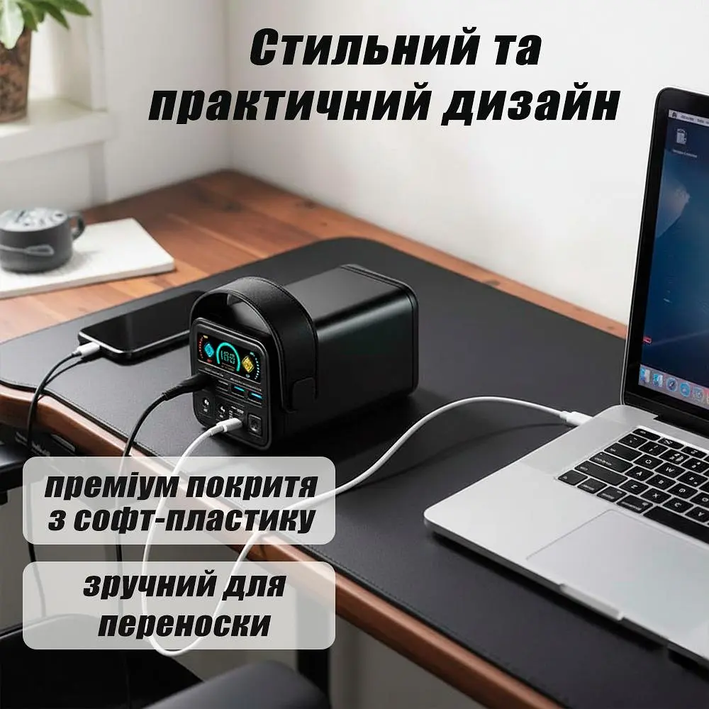 Повербанк O2 Project 60000 mAh 100W для Ноутбука Макбука Зарядна Станція 6 портів потужний повербанк 65W 20V 5A - фото 6