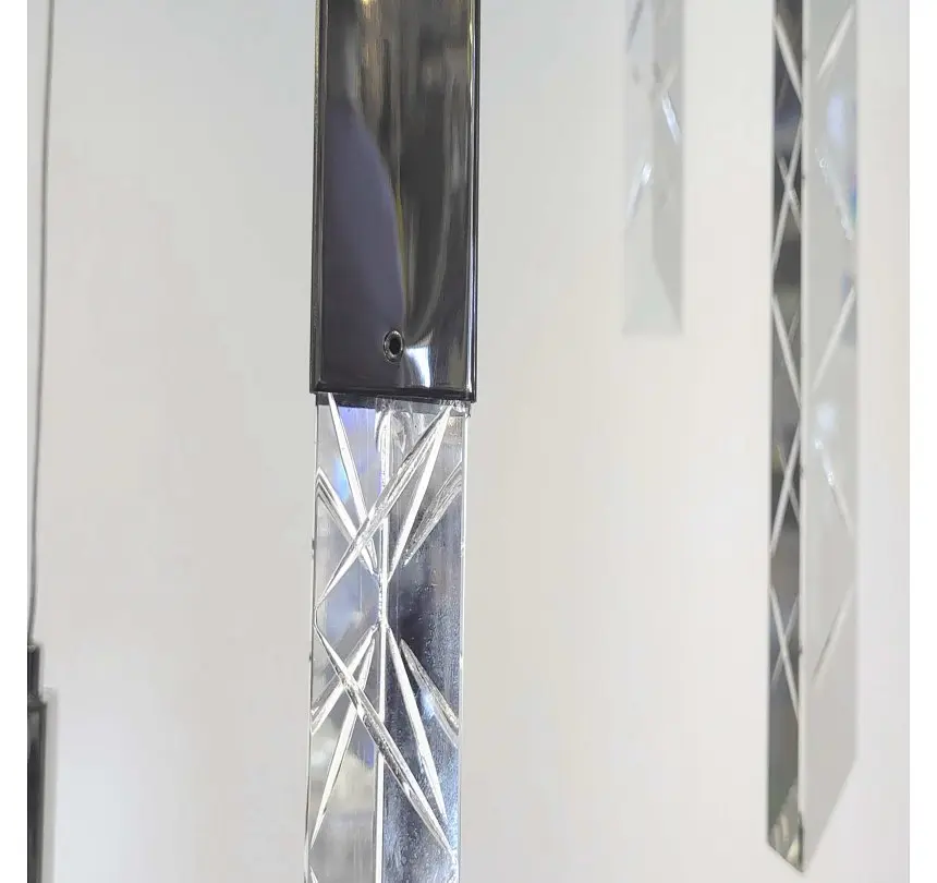 Срібляста каскадна LED люстра на 6 скляних підвісів Artlight 2350/6SL - фото 3