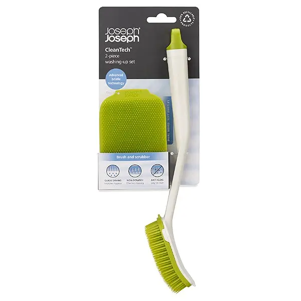 Набор для мытья посуды Joseph Joseph CleanTech, 2 предмета, зеленый (85160) - фото 8