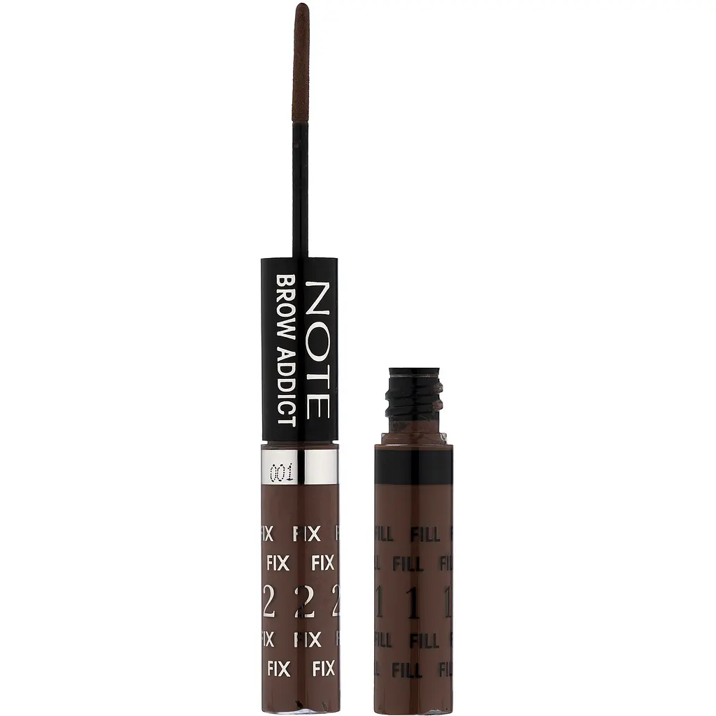Тінт та гель для брів 2 в 1 Note Cosmetique Brow Addict Tint & Shaping Gel Dark Brown відтінок 3, 10 мл - фото 4