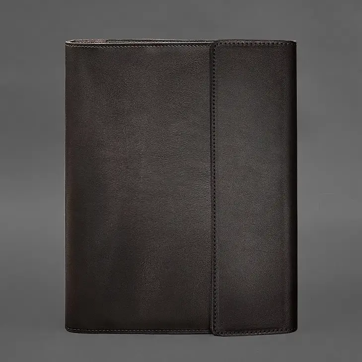 Кожаная папка для документов "Семейная" с тетрадями темно-коричневая - фото 6