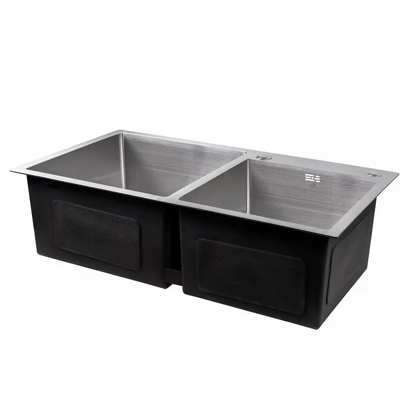Кухонна мийка Lidz H7843 Brush 3.0/1.0 мм (LIDZH7843BRU3010) - фото 3