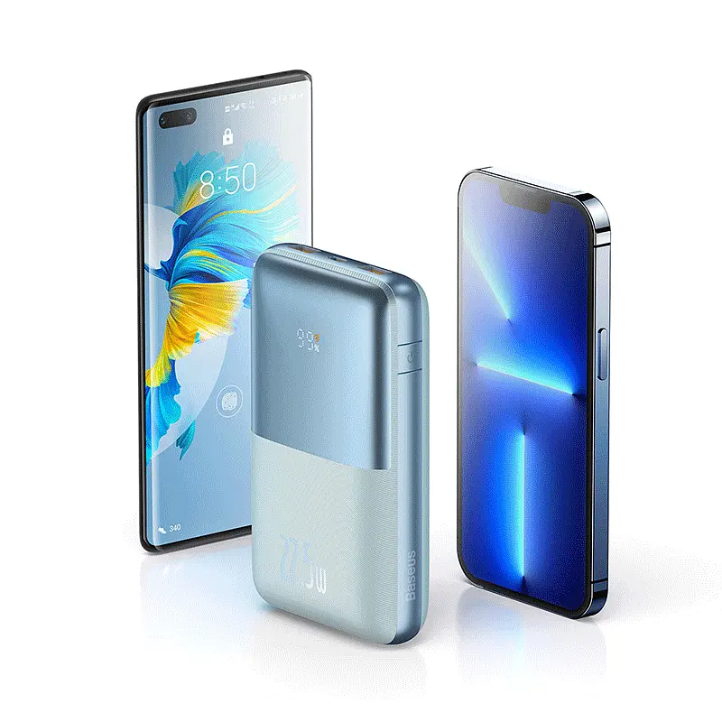 Аккумулятор наружный Baseus Bipow Pro Digital Display 20000 mAh 22.5W PPBD030003/PPBD2-20 голубой - фото 2