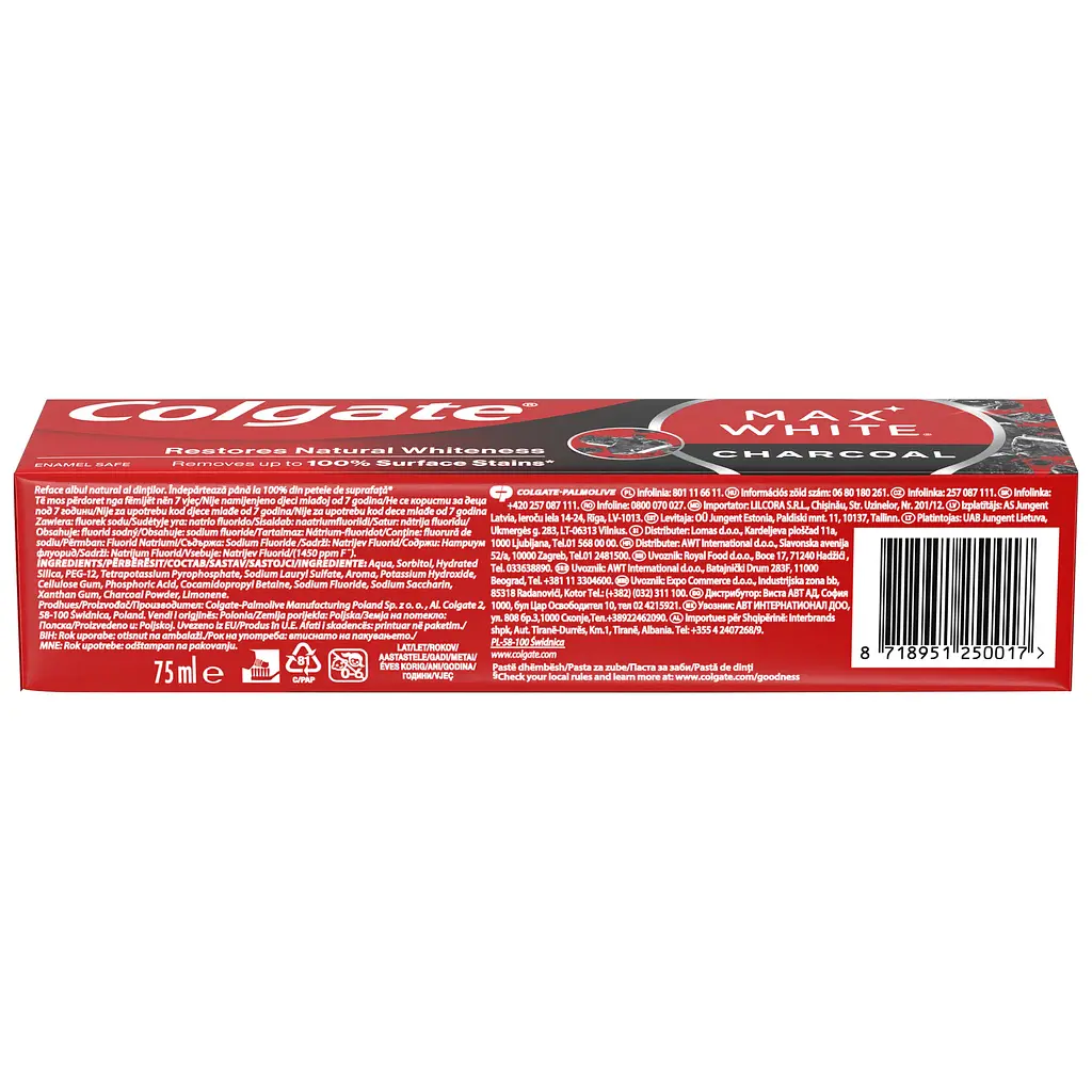 Зубна паста Colgate Max White Charcoal відбілююча з активованим вугіллям 75 мл - фото 3