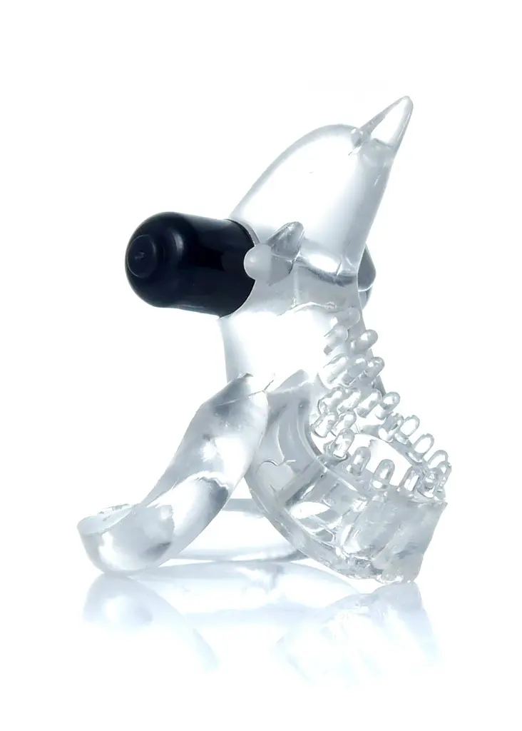 Ерекційне кільце Dolphin Vibro Clear з вібрацією - фото 2