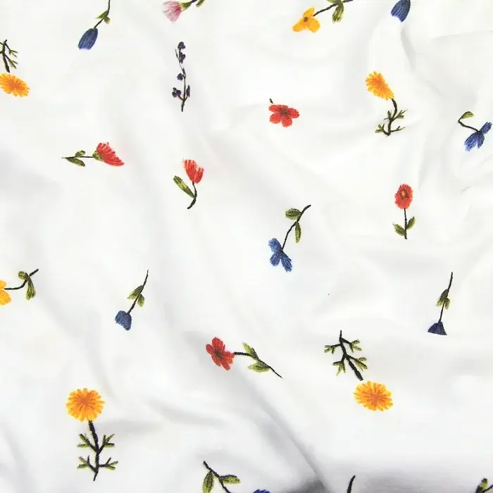 Багаторазова непромокаюча пелюшка Cosas Wild Flower 100х120 см біла (Diaper_WildFlowerDreamsRed_100x120) - фото 5