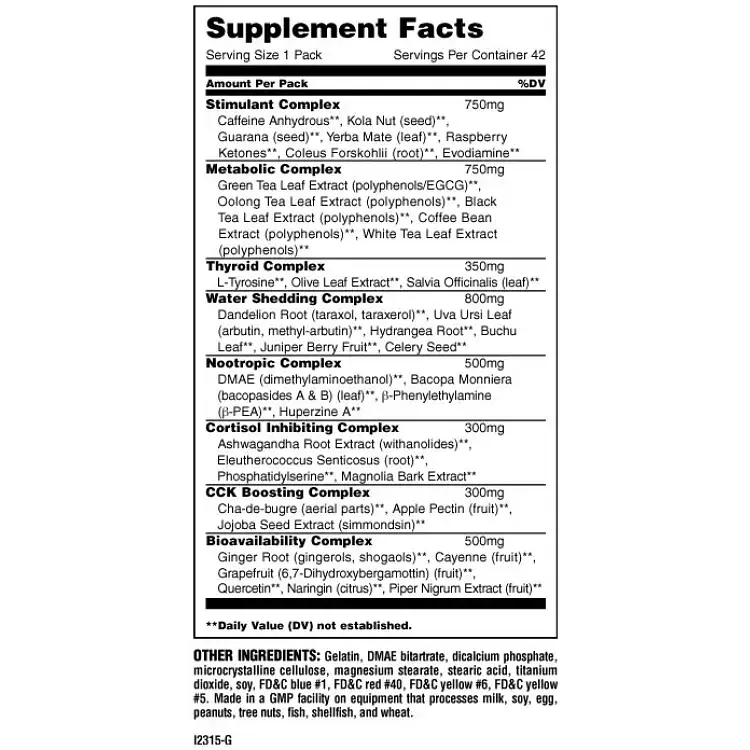 Жироспалювач Universal Nutrition Animal Cuts 42 пакетики - фото 2