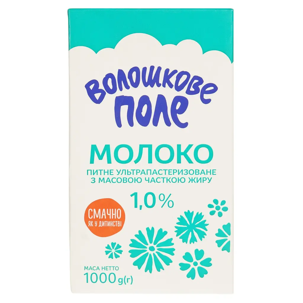 Молоко ультрапастеризоване Волошкове поле 1% 1000 г - фото 2