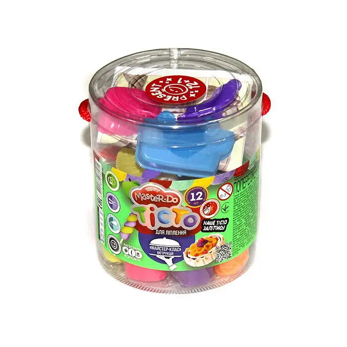 Комплект креативної творчості Danko Toys Тісто для ліпки Master Do 12 кольорів відро TMD-01-06 (2000902341742) shop (2000902341742)