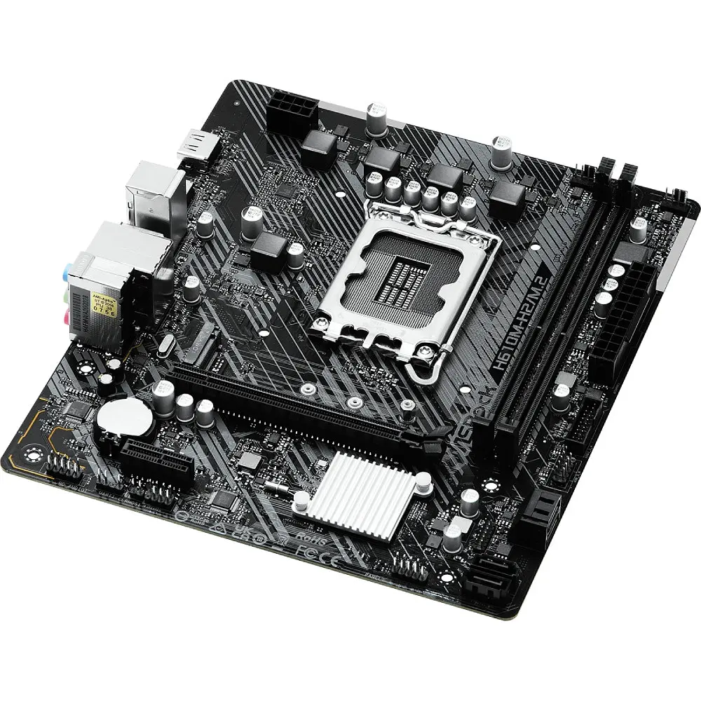 Материнська плата ASRock H610M-H2/M.2 (1700/H610, 2*DDR4, 1xPCIex16, 2xHDMI, 4xSATA, M.2, GLan, 7.1ch, mATX) - фото 3