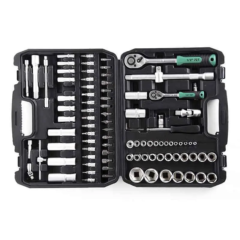 Набір насадок та інструментів Premium Pro CrV 1/4" 1/2" 72Т з тріскачкою 94 шт. 30412 - фото 2