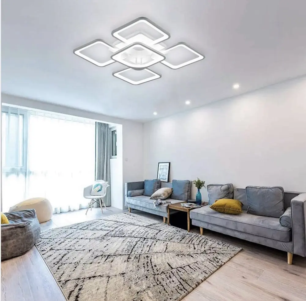 Светодиона LED люстра с RGB подсветкой на основе Line.F A 2281/4+1S RGB WH - фото 2