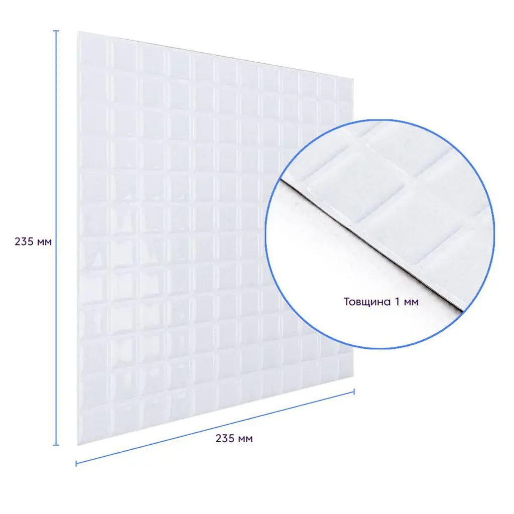 Самоклеюча поліуретанова плитка Sticker Wall 235х235х1мм D SW-00001940 - фото 3