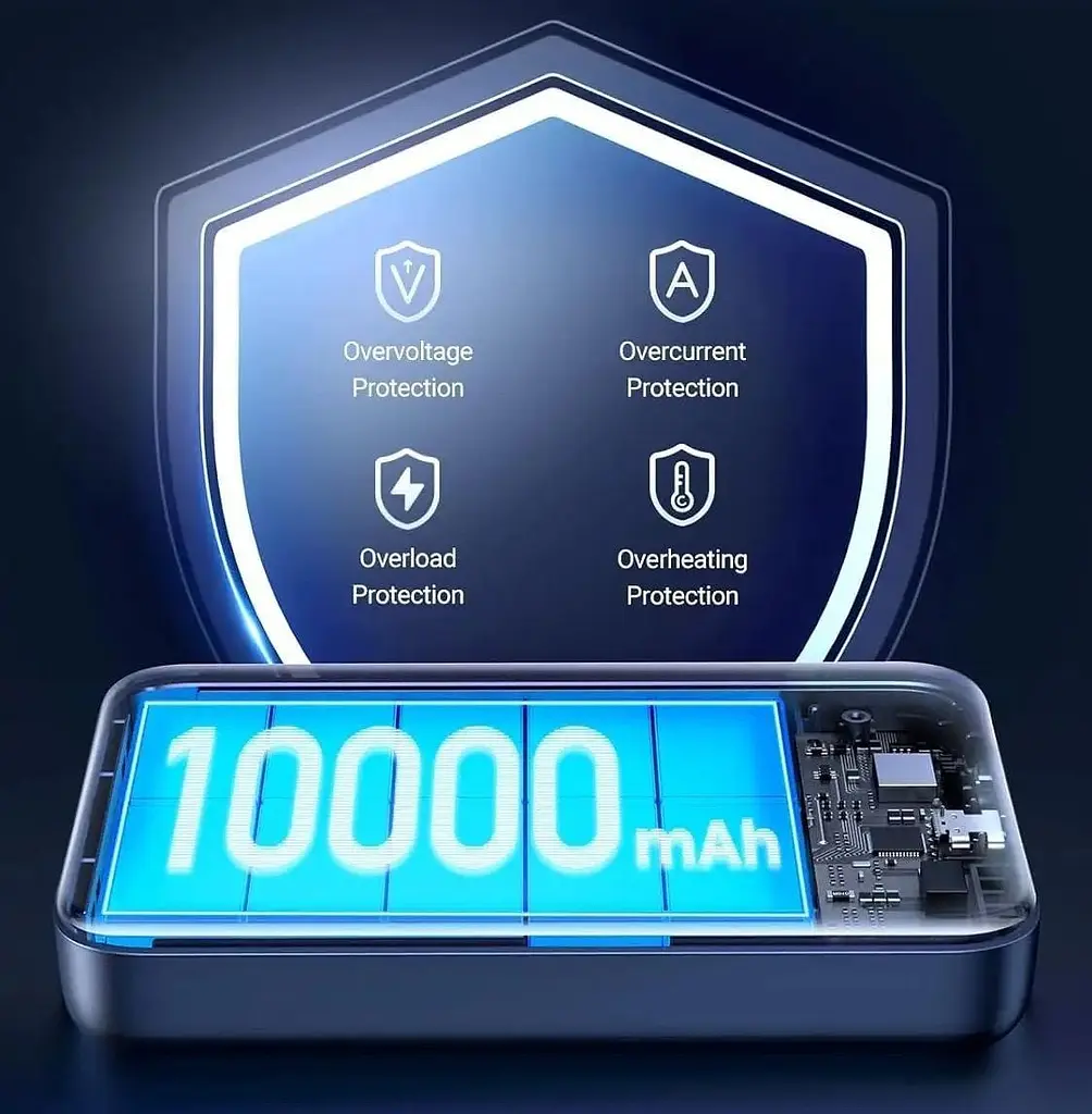 Магнітний Magsafe Павербанк Ugreen PB561 10000 mAh 20 W бездротовою магнітною зарядкою для iPhone сірий - фото 5