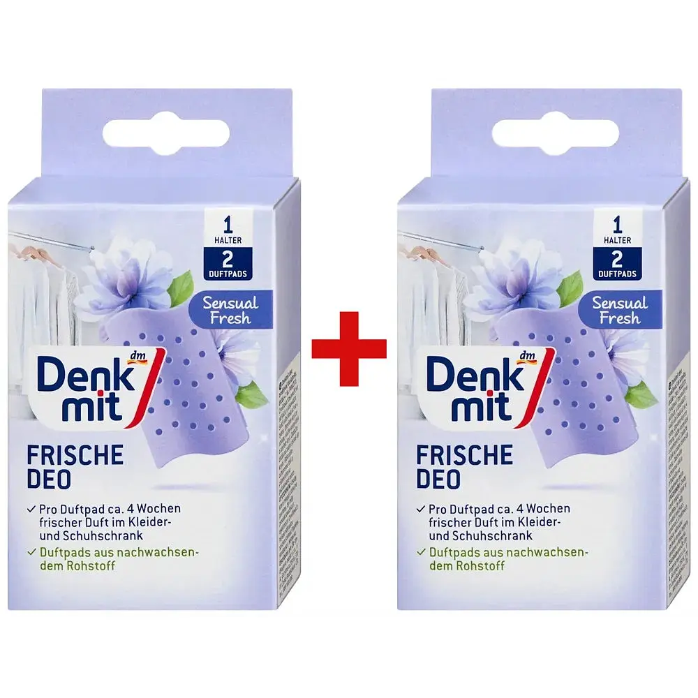 Освіжувач для шафи та гардеробу DenkMit Sensual Fresh, 2-ві упаковки по 2 шт.