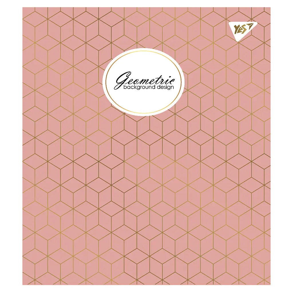 Набор тетрадей Yes Geometric Pantone Gold А5 в клетку 18 листов 10 шт. (766819) - фото 2