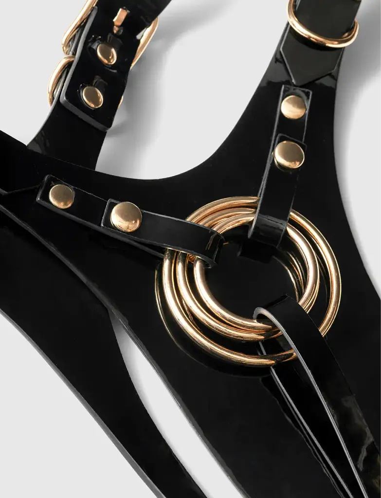 Трусики для страпона Strap-On-Me Leatherette Harness Fabulous, One Size - фото 7