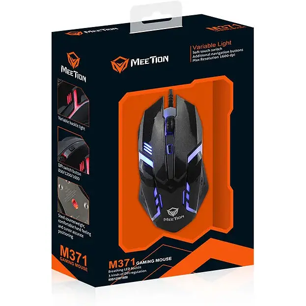Мышь MEETION Backlit Gaming Mouse RGB MT-M371 - фото 3