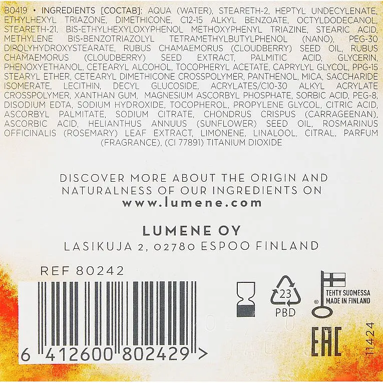 Крем для обличчя Lumene Valo Light Day Cream SPF 15 денний для сяяння шкіри 50 мл - фото 3