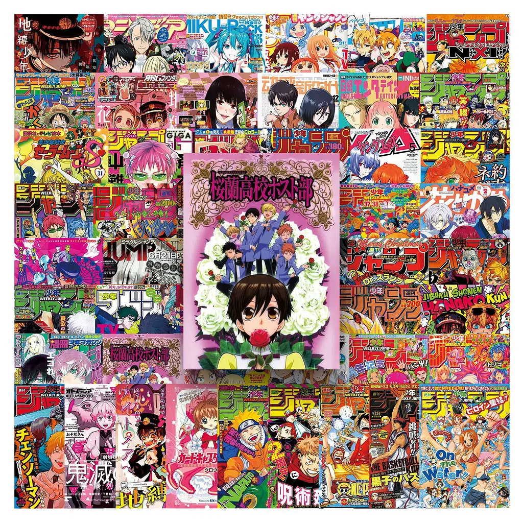 Стікерпак Аніме-хіти: обкладинки набір наклейок GeekLand Anime Hits: Classics and Modernity 50 - фото 2