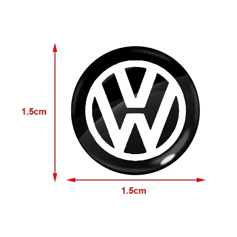 Наклейка з логотипом Volkswagen №1 для автоключів d=15 мм Пластикова об'ємна (Завод) - фото 2