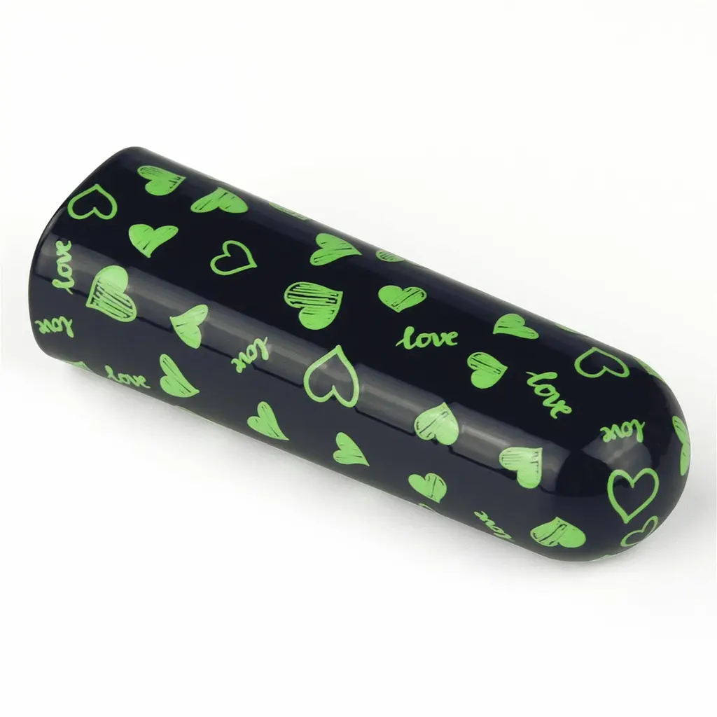 Вібратор для клітора Lovetoy Heart Massager Glow In The Dark 8.5 см чорний - фото 3