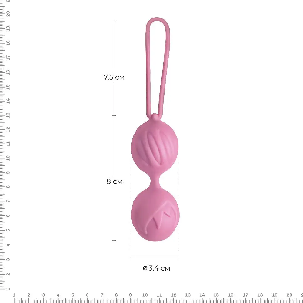 Вагінальні кульки Adrien Lastic Geisha, 16.5 см, рожевий - фото 3