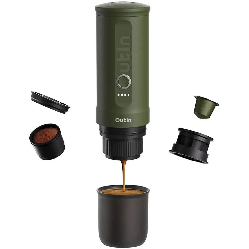 Портативна кавоварка Outin Nano Espresso Machine Forest Green (OTEM-01-FG) [168802] - фото 5