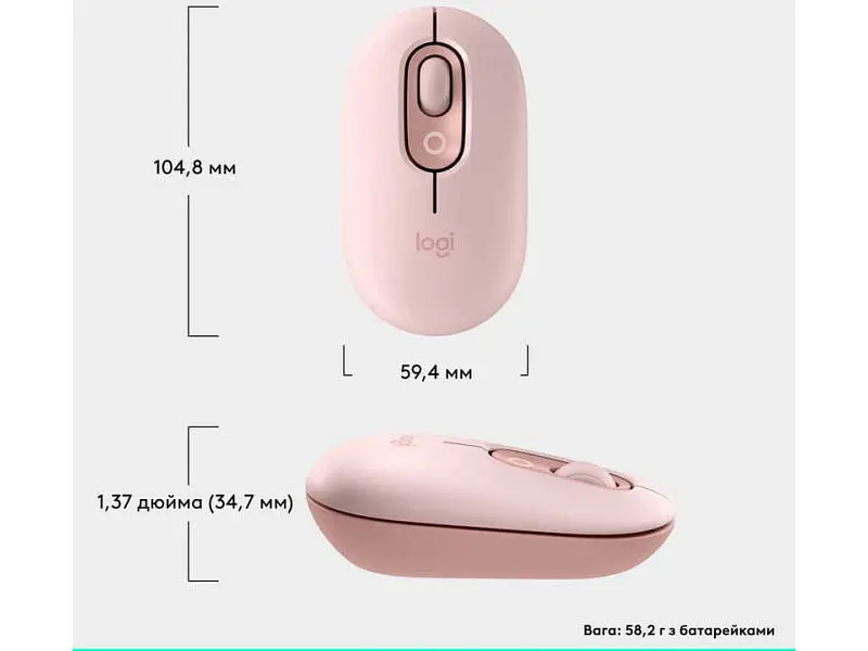 Миша Logitech POP Mouse Tonal Rose (910-007413) - фото 7