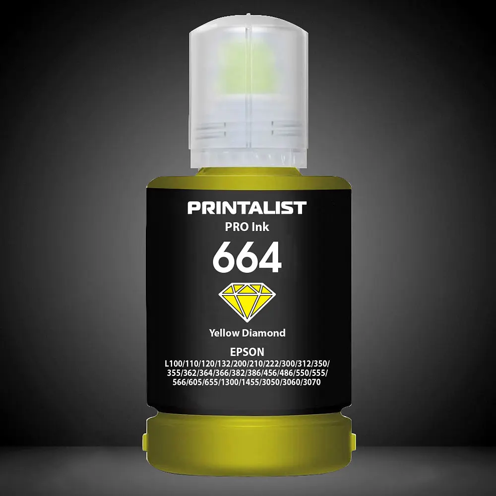Чорнило PRINTALIST 664 для Epson L110/L210/L300 140г Yellow водорозчинне (PL664Y) - фото 6