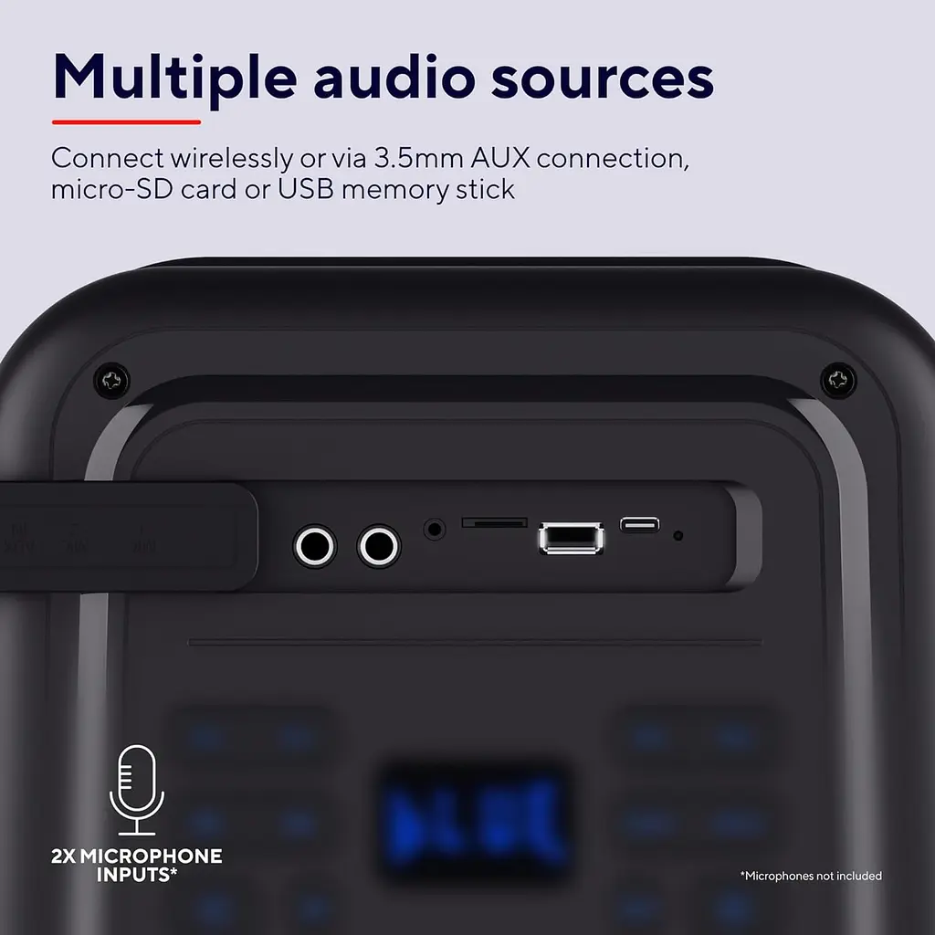 Портативная акустическая система Azura 50Вт, 1.0, ВТ 5.2, TWS, MP3, IPX4, RGB, Черный Trust teh0012973 - фото 10
