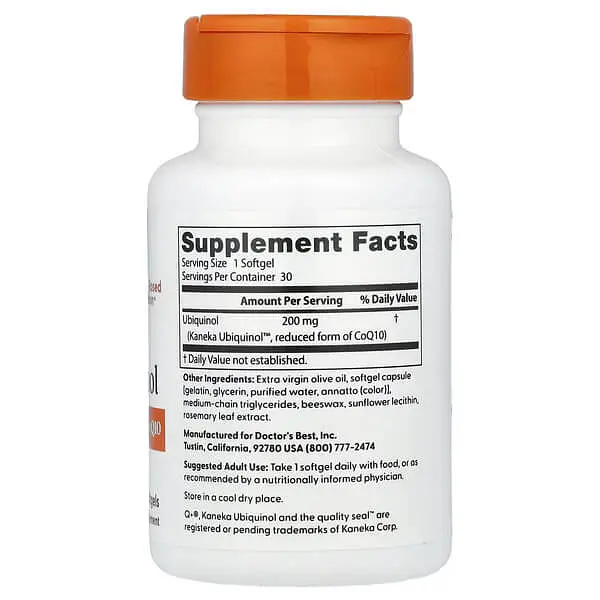 Коензим Q-10 Ubiquinol 200 mg 30 капсул Doctor's Best vit0005712 - фото 2