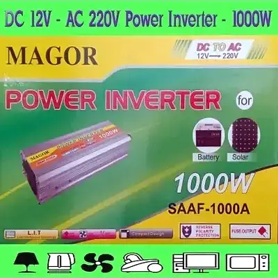 Автоінвертор 12 V-220 V 1000 W перетворювач напруги 12 V-220 V 1000 Вт Power Inverter Magor - фото 4